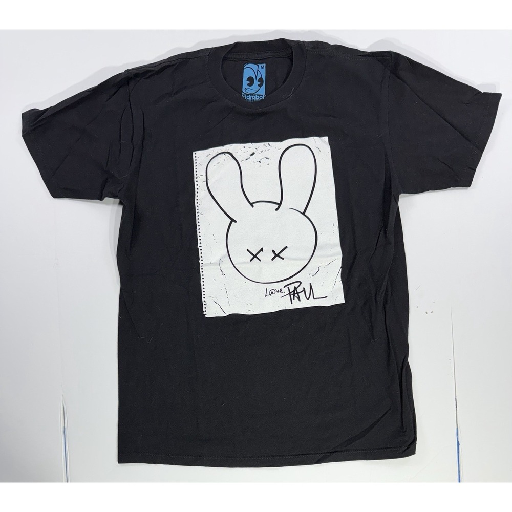 Kidrobot Munny Bunny Graphic T-Shirt Mens Medium Black Designer Toy Art Tee